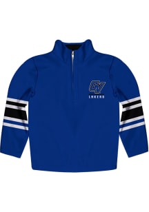 Grand Valley State Lakers Toddler Blue Stripe Long Sleeve 1/4 Zip
