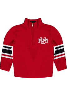 New Mexico Lobos Toddler Red Stripe Long Sleeve 1/4 Zip