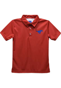SMU Mustangs Toddler Red Team Short Sleeve Polo Shirt