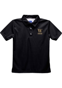 Wofford Terriers Toddler Black Team Short Sleeve Polo Shirt