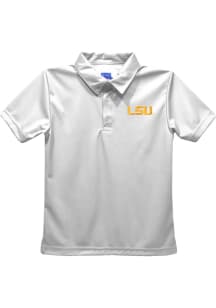 LSU Tigers Toddler White Team Short Sleeve Polo Shirt