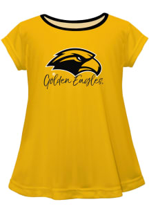 Southern Mississippi Golden Eagles Girls Gold Script Blouse Short Sleeve Tee