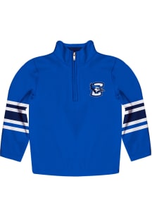 Creighton Bluejays Youth Blue Stripe Long Sleeve Quarter Zip Shirt