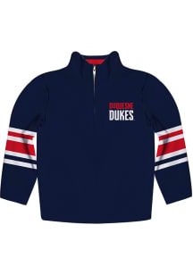 Duquesne Dukes Youth Blue Stripe Long Sleeve Quarter Zip Shirt