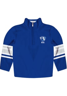 Eastern Illinois Panthers Youth Blue Stripe Long Sleeve Quarter Zip Shirt