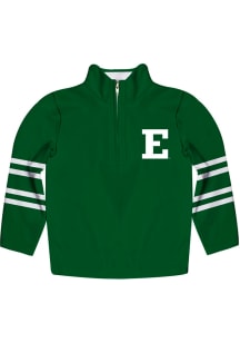 Eastern Michigan Eagles Youth Green Stripe Long Sleeve Quarter Zip Shirt