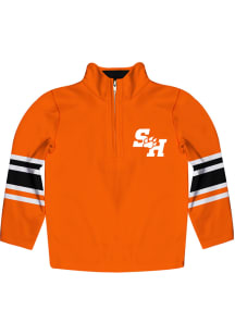 Sam Houston State Bearkats Youth Orange Stripe Long Sleeve Quarter Zip Shirt
