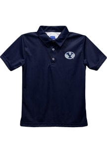 BYU Cougars Youth Navy Blue Team Short Sleeve Polo Shirt
