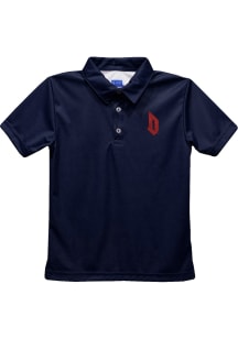 Duquesne Dukes Youth Navy Blue Team Short Sleeve Polo Shirt