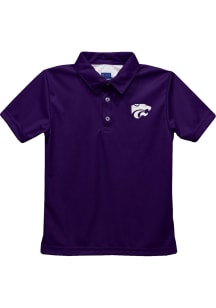 K-State Wildcats Youth Purple Team Short Sleeve Polo Shirt