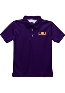 LSU Tigers Youth Purple Team Short Sleeve Polo Shirt