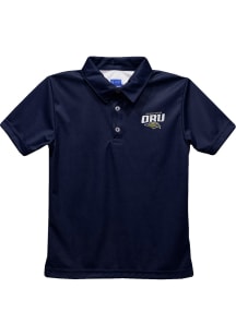Oral Roberts Golden Eagles Youth Navy Blue Team Short Sleeve Polo Shirt
