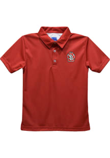 South Dakota Coyotes Youth Red Team Short Sleeve Polo Shirt