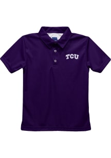 TCU Horned Frogs Youth Purple Team Short Sleeve Polo Shirt