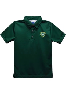 Wayne State Warriors Youth Green Team Short Sleeve Polo Shirt