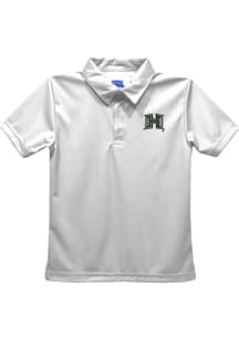 Hawaii Warriors Youth White Team Short Sleeve Polo Shirt