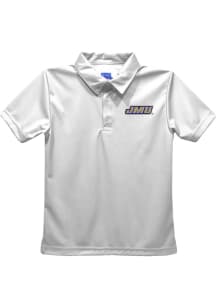 James Madison Dukes Youth White Team Short Sleeve Polo Shirt
