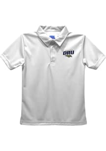 Oral Roberts Golden Eagles Youth White Team Short Sleeve Polo Shirt