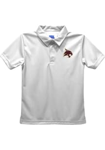 Vive La Fete Texas State Bobcats Youth White Team Short Sleeve Polo Shirt