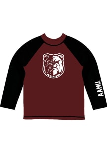 Alabama A&amp;M Bulldogs Baby Maroon Rash Guard Long Sleeve T-Shirt