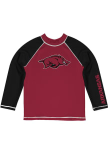 Arkansas Razorbacks Baby Red Rash Guard Long Sleeve T-Shirt