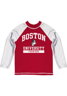 Boston Terriers Baby Red Rash Guard Long Sleeve T-Shirt