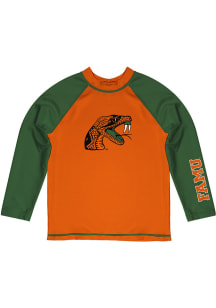 Florida A&amp;M Rattlers Baby Orange Rash Guard Long Sleeve T-Shirt