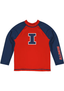 Illinois Fighting Illini Baby Orange Rash Guard Long Sleeve T-Shirt