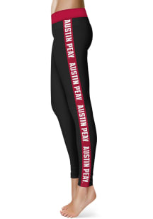 Austin Peay Governors Womens Black Stripe Plus Size Athletic Pants