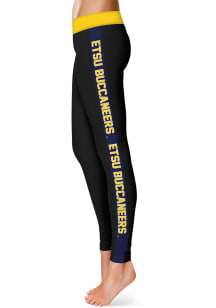 East Tennesse State Buccaneers Womens Black Stripe Plus Size Athletic Pants