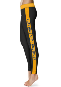 Fort Hays State Tigers Womens Black Stripe Plus Size Athletic Pants