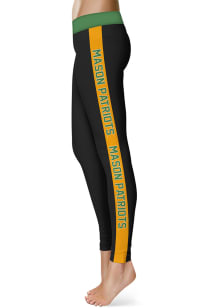 George Mason University Womens Black Stripe Plus Size Athletic Pants