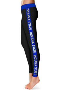 Indiana State Sycamores Womens Black Stripe Plus Size Athletic Pants
