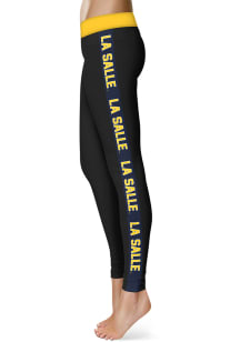 La Salle Explorers Womens Black Stripe Plus Size Athletic Pants