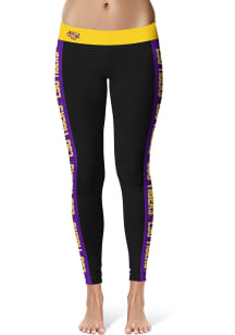 LSU Tigers Womens Black Stripe Plus Size Athletic Pants