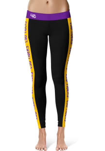 LSU Tigers Womens Black Stripe Plus Size Athletic Pants