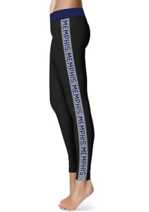 Memphis Tigers Womens Black Stripe Plus Size Athletic Pants