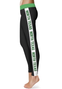 North Texas Mean Green Womens Black Stripe Plus Size Athletic Pants