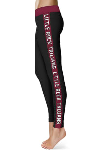 U of A at Little Rock Trojans Womens Black Stripe Plus Size Athletic Pants