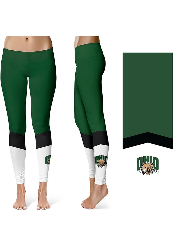 Vive La Fete Ohio Bobcats Womens Green Ankle Colorblock Pants