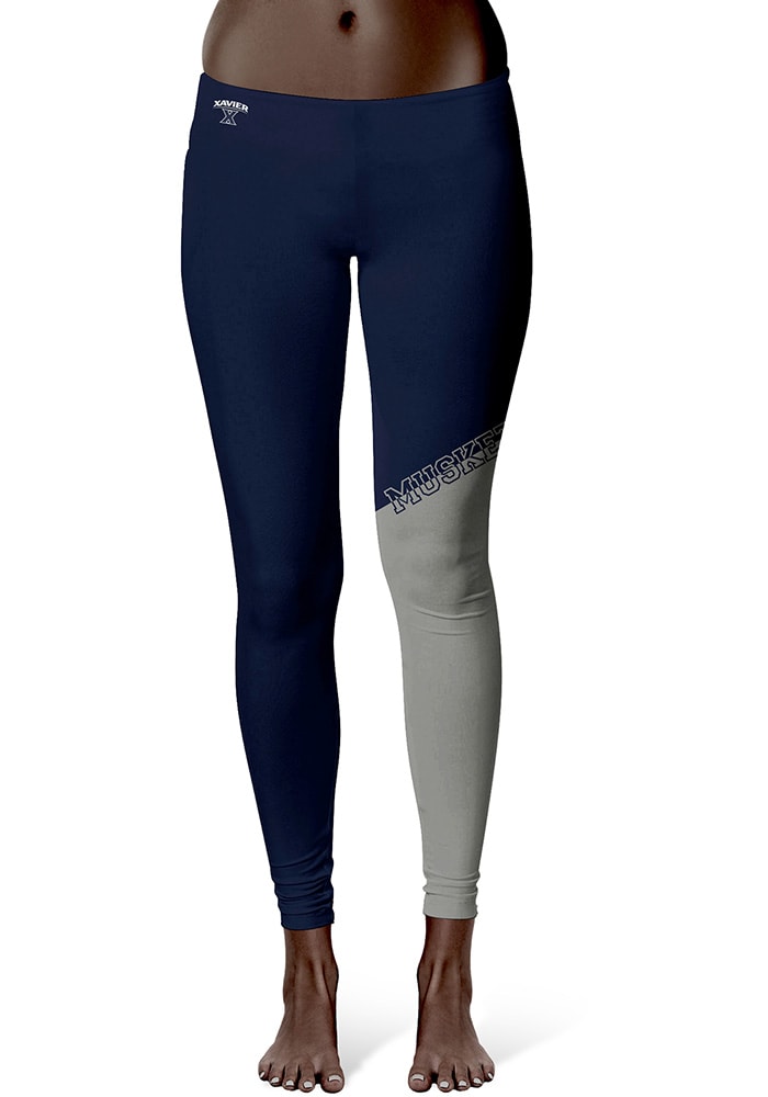 Vive La Fete Xavier Musketeers Womens Navy Blue Colorblock Pants