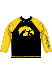 Iowa Hawkeyes Baby Black Rash Guard Long Sleeve T-Shirt