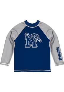 Memphis Tigers Baby Blue Rash Guard Long Sleeve T-Shirt