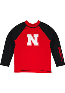 Nebraska Cornhuskers Baby Red Rash Guard Long Sleeve T-Shirt