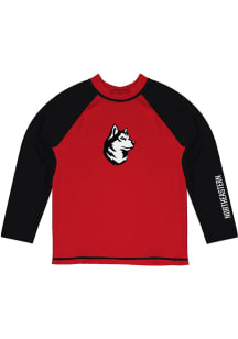 Vive La Fete Northeastern Huskies Baby Red Rash Guard Long Sleeve T-Shirt