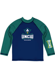 UNCW Seahawks Baby Blue Rash Guard Long Sleeve T-Shirt