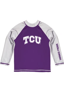 TCU Horned Frogs Baby Purple Rash Guard Long Sleeve T-Shirt