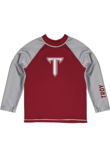 Troy Trojans Baby Maroon Rash Guard Long Sleeve T-Shirt