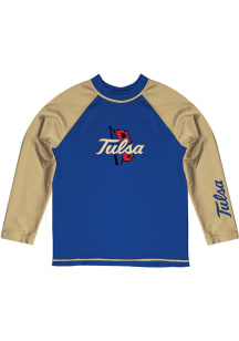 Vive La Fete Tulsa Golden Hurricane Baby Blue Rash Guard Long Sleeve T-Shirt