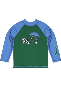 Vive La Fete Tulane Green Wave Baby Green Rash Guard Long Sleeve T-Shirt